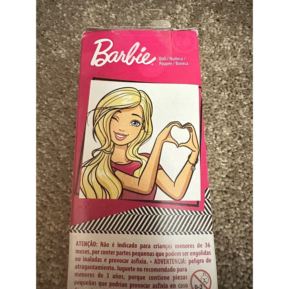 Barbie Doll Pink Floral Dress Brown Hair New in Box Kids Toy Gift - Picture 5 of 7